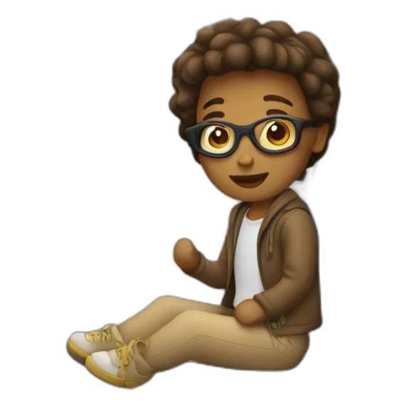 traveler sitting in a train-seat sticker