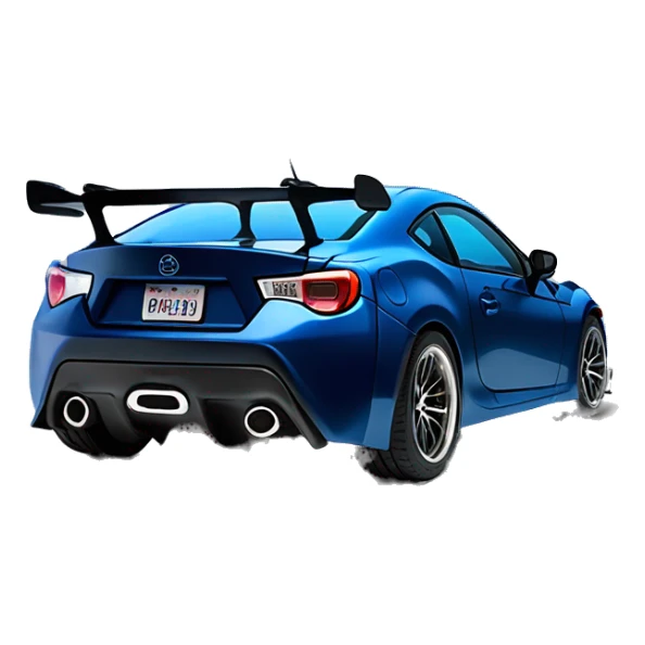 Rear view diffuser on Fr-s Haunted Darth Vader’s dark pearl-blue race car, glowing light saber bumpers, wide rear wing, silver wheels  sticker