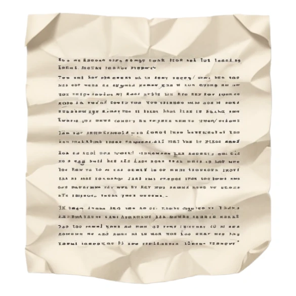 piece of paper with written text only sticker