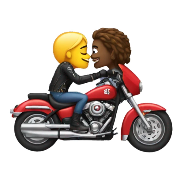 rockstar kiss riding motorcycle  sticker