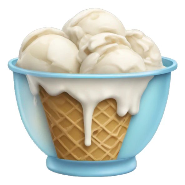 Bowl of ice cream sticker