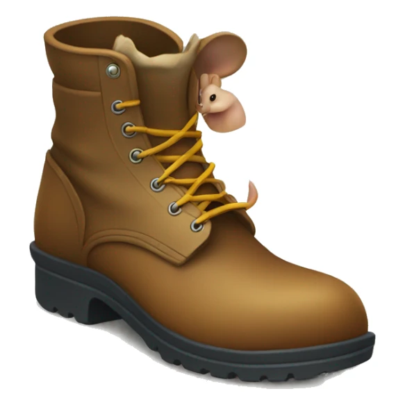 Boot with a mouse coming out of it sticker