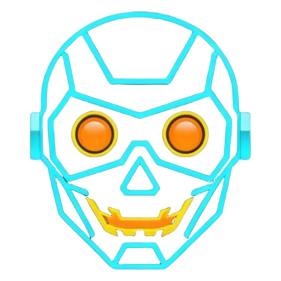 Create an image for VIBE25-04 80's retro Halloween Tron  sticker