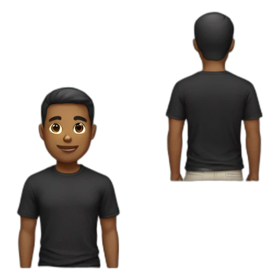 male black tshirt sticker
