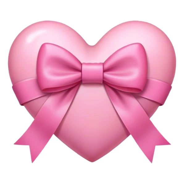 a pink heart with a pink bow sticker