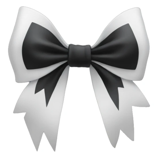 Black coquette bow with only back in it and no other colour  sticker