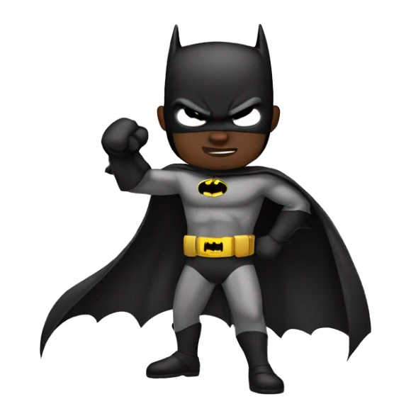 African American Batman in fighting stance sticker