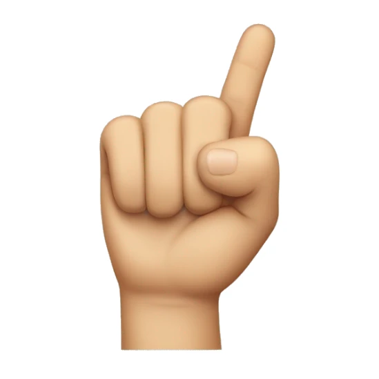 Opposite side of middle finger hand emoji sticker