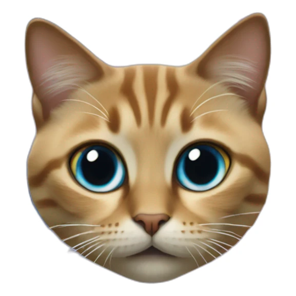 surprising cat face in front of realistic galaxy sticker