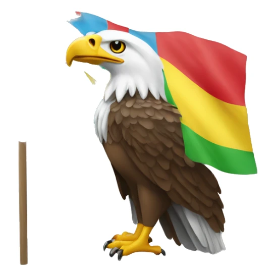 Un aigle avec le drapeau du mali comme cap sticker