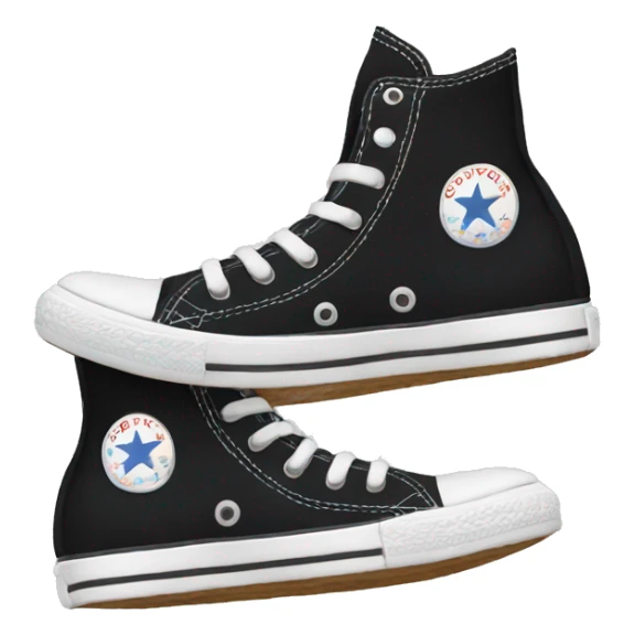 pair of black converse  sticker