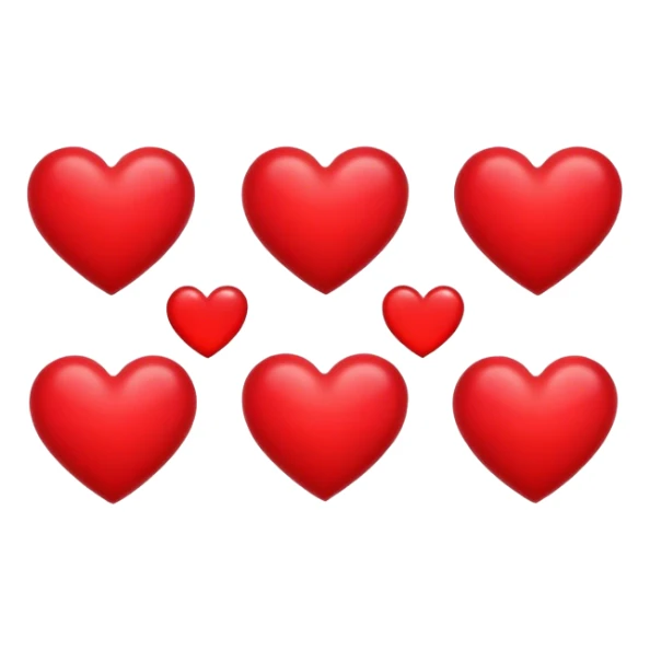 5 hearts sticker