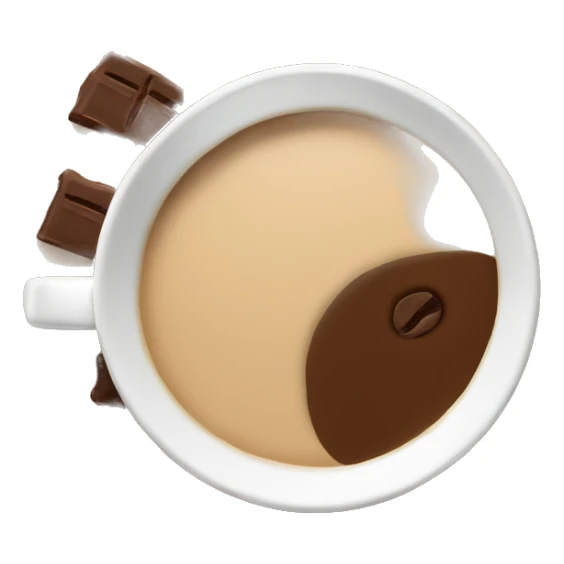 Top view coffee and protein bar on a small plate  sticker