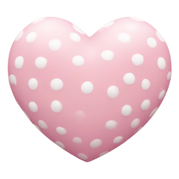 Light pink heart with white heart spots all over it .  sticker