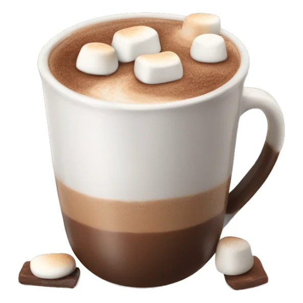 Hot chocolate with marshmallows  sticker