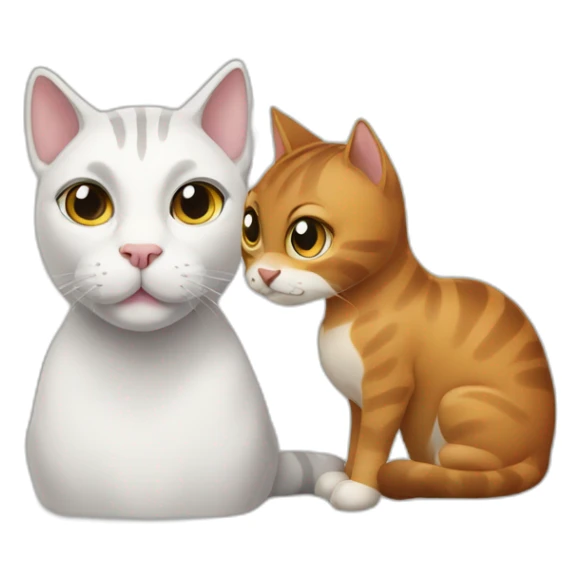 a cat and a horse sitting next to eachother sticker