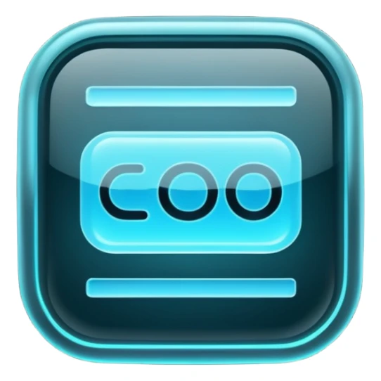 abstract futuristic matte glass transluscent text to speech generator sticker