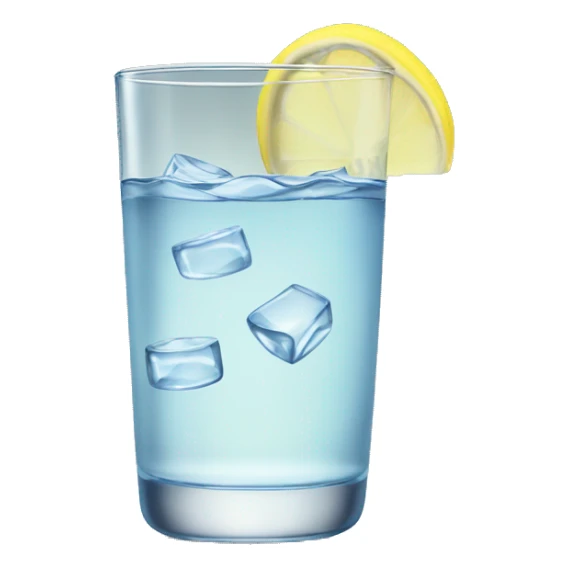 glass of water with lemon slices sticker