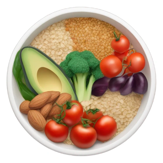 realistic bowl of healthy food sticker