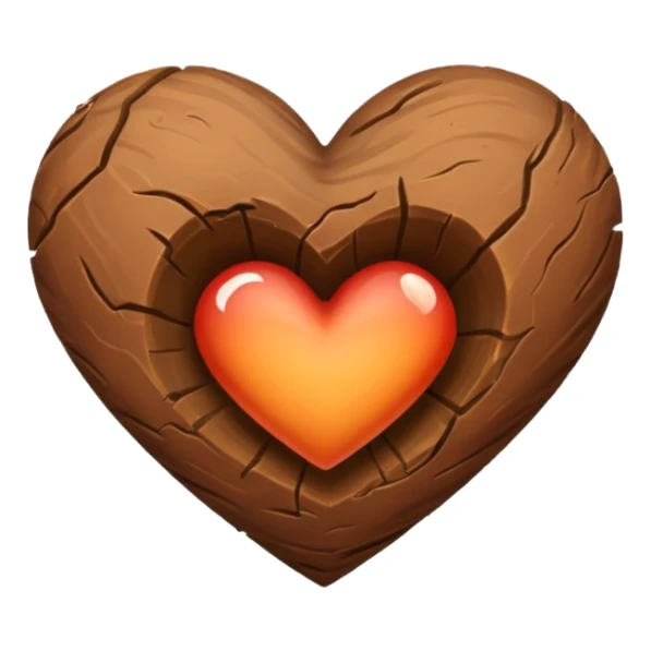 heart, natural earthy colours sticker