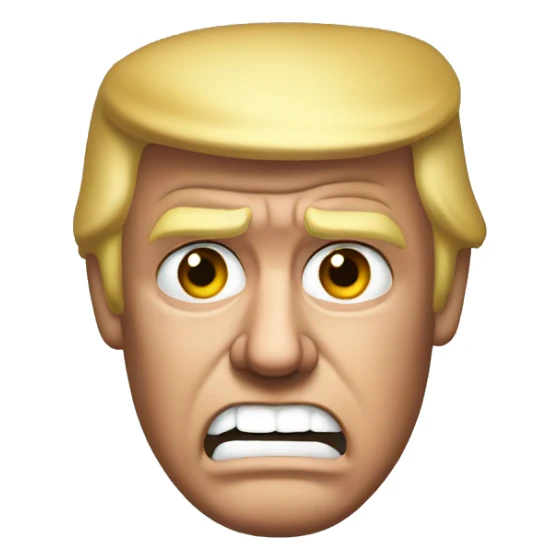 Donald trump with visible anger sticker