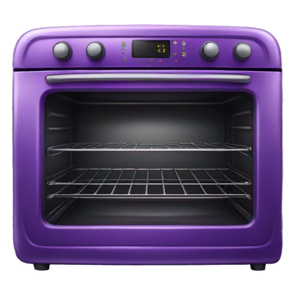Realistic Metallic royal purple oven isolated.  sticker