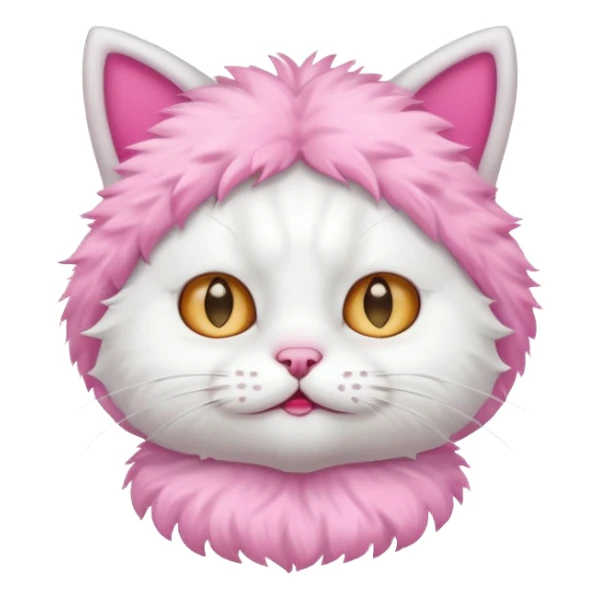 white cat with funny costume sticker