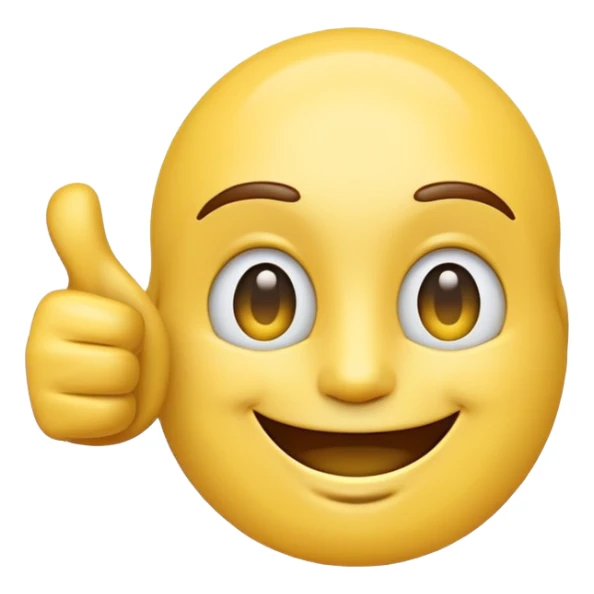 a thumbs-up emoji with a positive gesture sticker