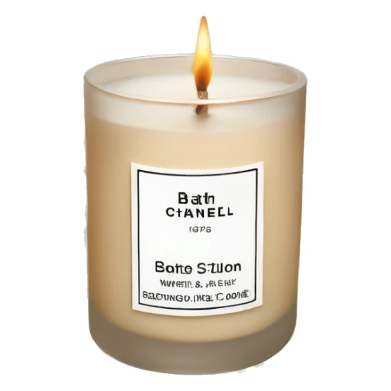 bath and body works beige Chanel candle sticker
