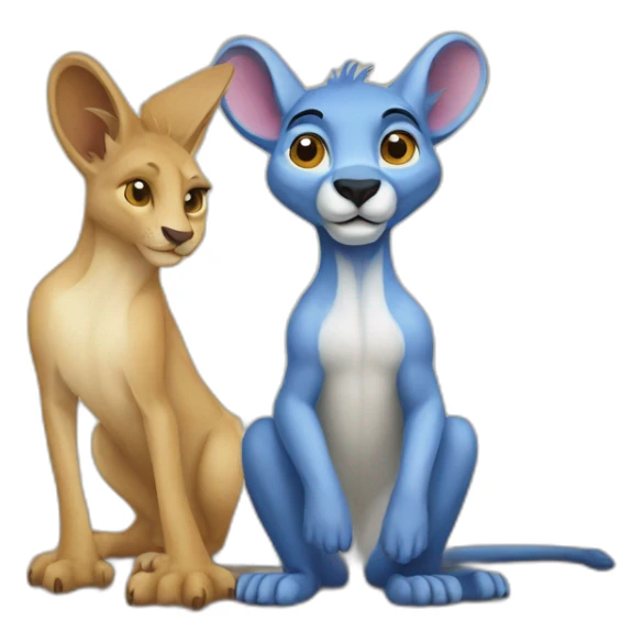 kangourou sur un lion sticker