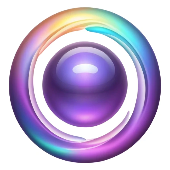 Elegant energy orb with floating tie or bowtie element inside, masculine style inspiration, soft radiating waves sticker