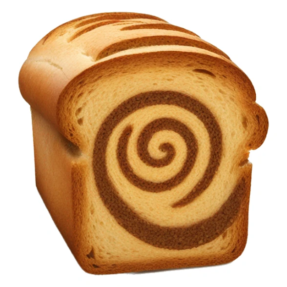 brown rye swirl in the middle of bread slice sandiwch bread sticker