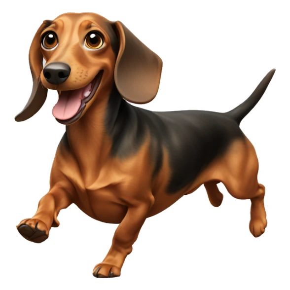 running dachshund sticker
