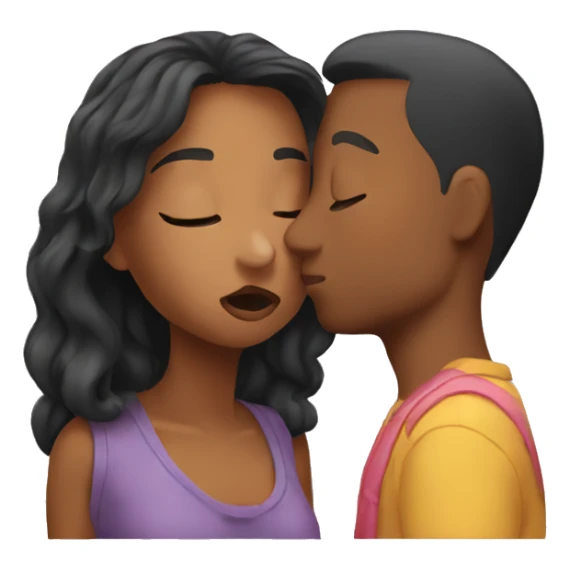 Best friends kissing sticker