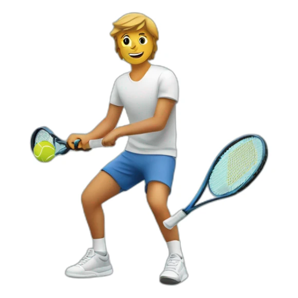 Personne qui joue au tennis avec un chat sticker