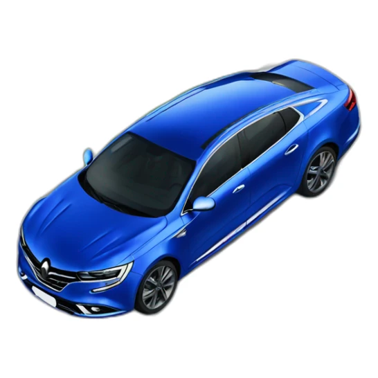 Blue Renault Laguna flying of cliff sticker