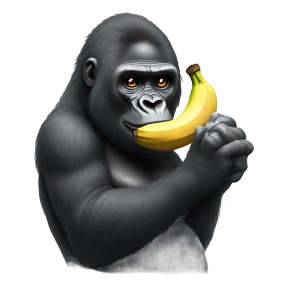 Gorilla smoking à banana  sticker