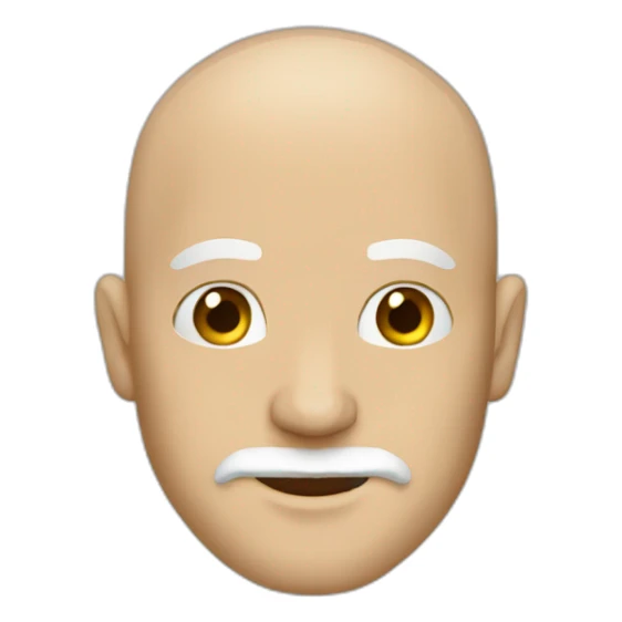 bald white man with beard sticker