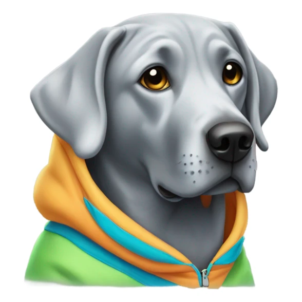 Silver Labrador in a hoodie sticker