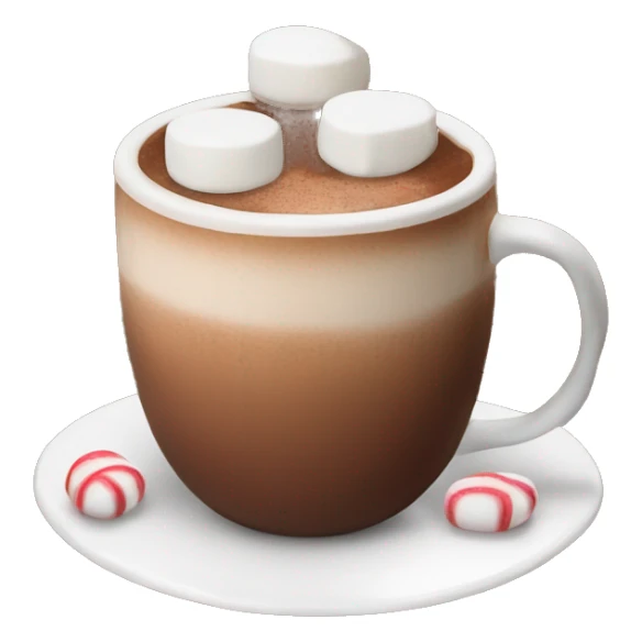 Hot chocolate with marshmallows Christmas themed  sticker