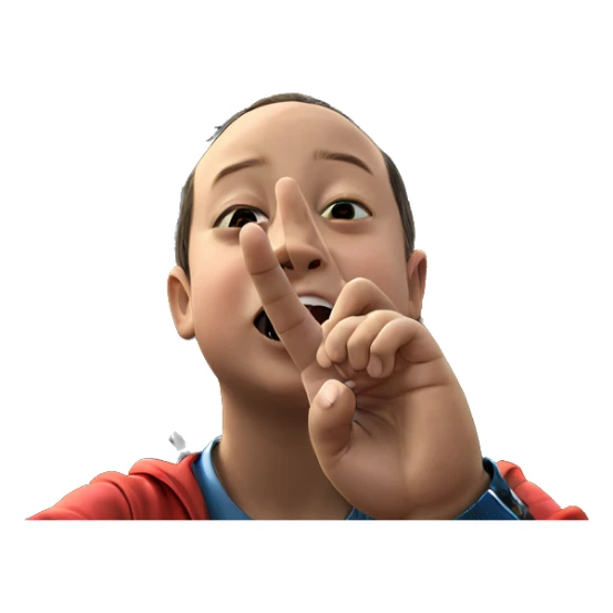 boy with car under clouds sticker