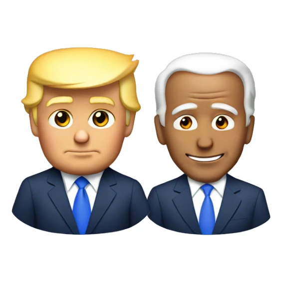 Donald Trump and Joe Biden  sticker