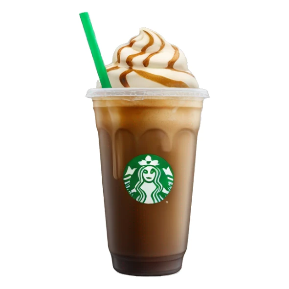 Starbuck ice coffee with ice cubes sticker