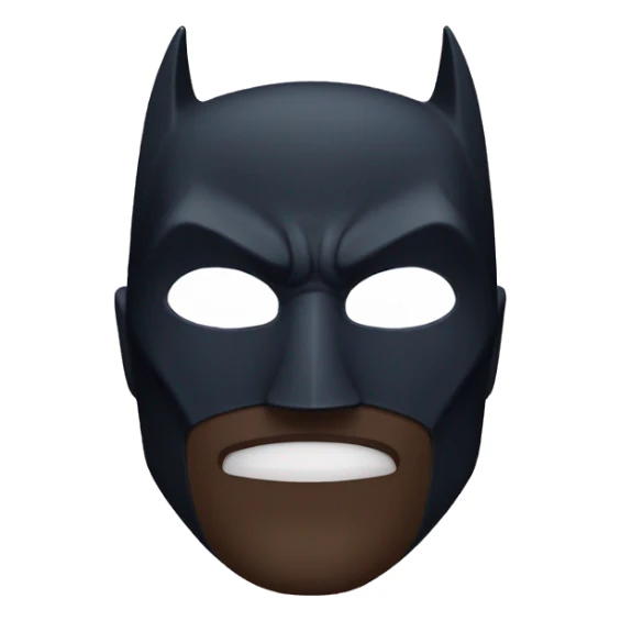 Dark Batman face mask with blue eyes and dark skin  sticker