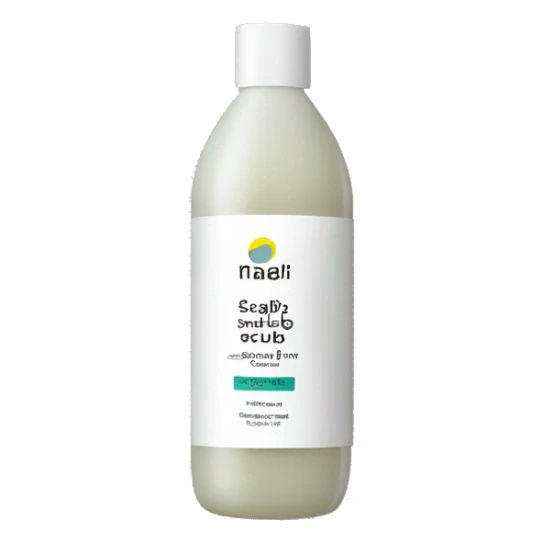 bottle of scalp scrub with label sticker