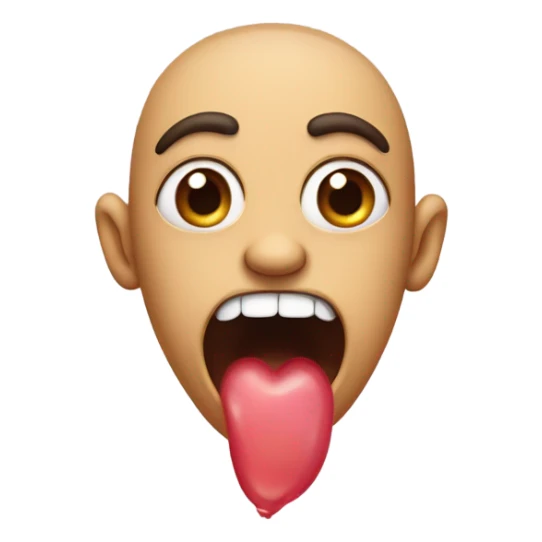 Heart eyes with drooling  sticker
