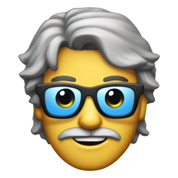 tiburon con gafas y telefono en chin sticker