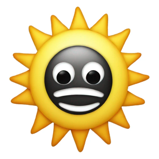smiley emoji with suns as eyes sticker
