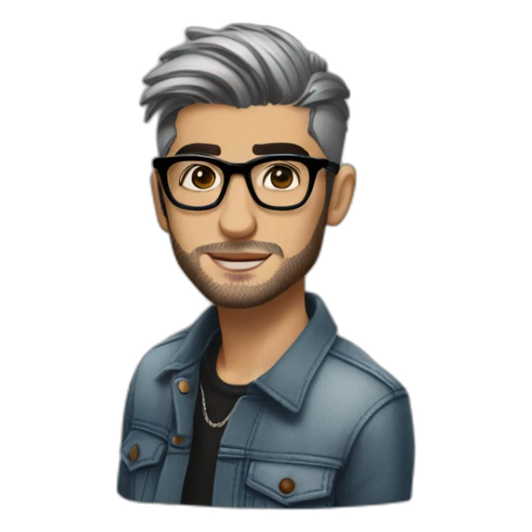 zayn malik confidently sporting a stylish pair of spectacles sticker