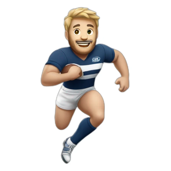 rugbyman en tenue de danse  sticker